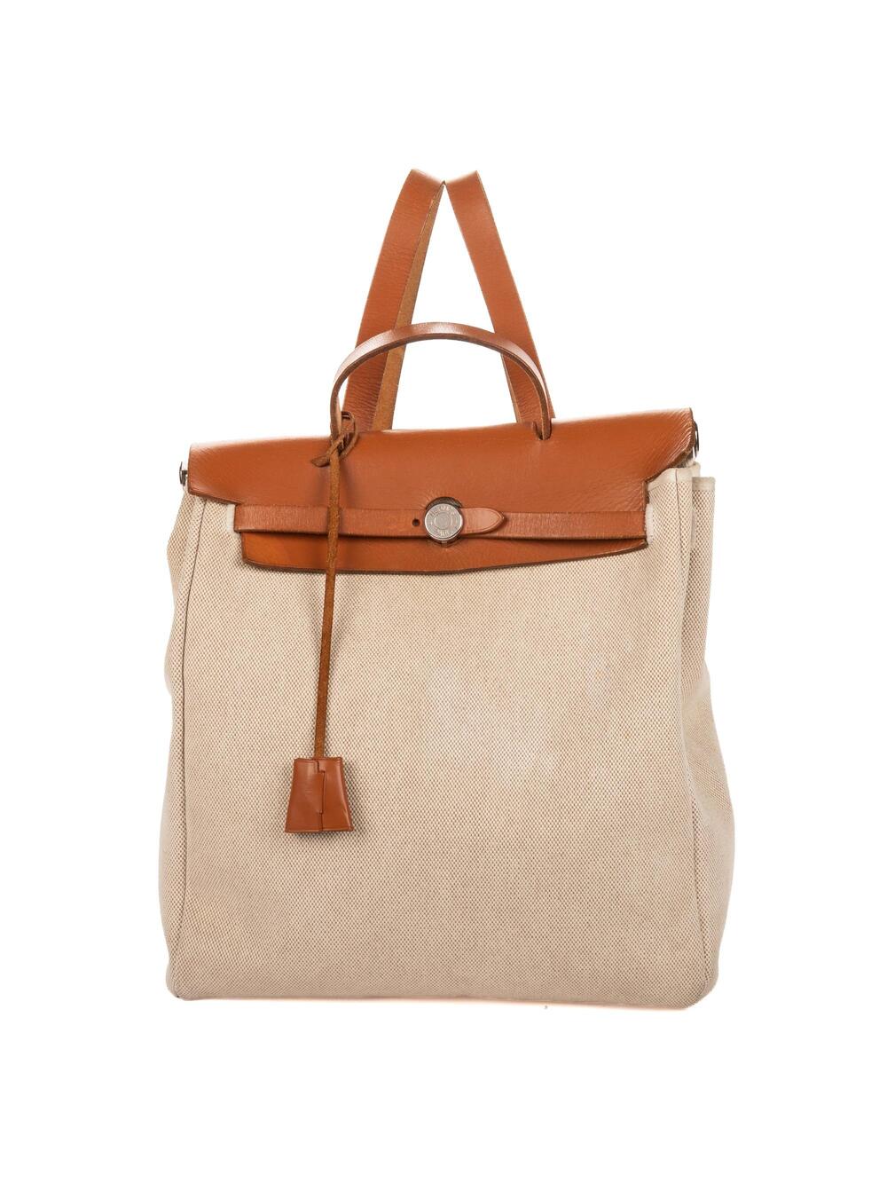 Hermes Herbag Toile And Leather Pm #376729H21B